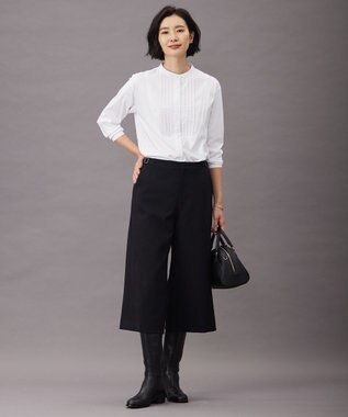 J.PRESS LADIES S 【WEB限定カラーあり・洗える】ツムギート flannel キュロット パンツ ブラック系