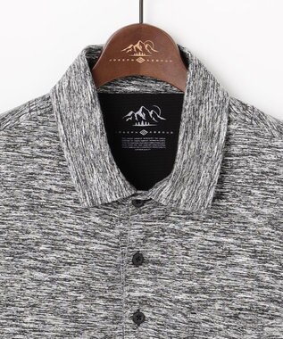 JOSEPH ABBOUD MOUNTAIN 【ゆったりシルエット】ランダムスラブリップ アウトドアポロシャツ グレー系