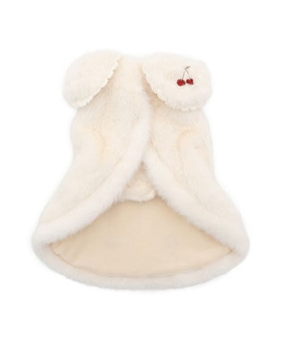 PET PARADISE ペットパラダイス チェリー ポンチョ 《ホワイト》 小型犬 オフホワイト