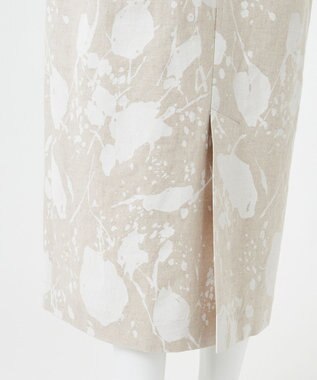 23区 L 【エステータ】ピグメントプリント ワンピース フラックスxホワイト