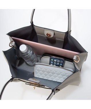 UNBILLION カシュカシュ cachecache / クラシック金具2wayスクエアトート GY