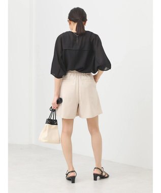 earth music&ecology バルーンスリーブブラウス Black