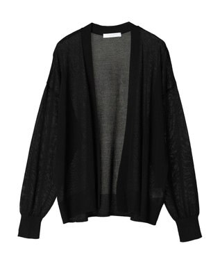 Green Parks 接触冷感　推しニット　ゆったりカーディガン Black
