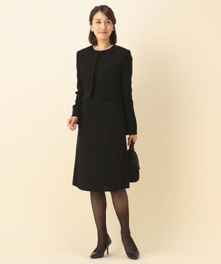 組曲 NOIR モランナ経二重 ジャケット+ワンピース ブラック系