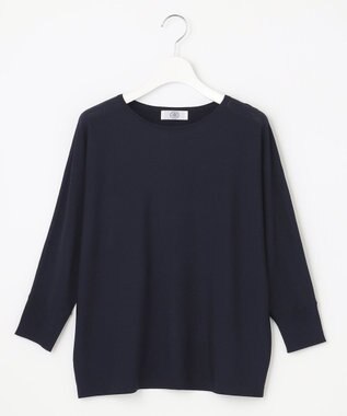 J.PRESS LADIES S 【洗える】 レーヨンエリートストレッチ ドルマンスリーブ ニット ネイビー系