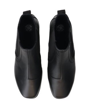 INTER-CHAUSSURES 【BUSSOLA】サイドゴアレザーショートブーツ ブラック