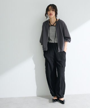 Green Parks イージーケア　シャツブルゾン Charcoal Gray