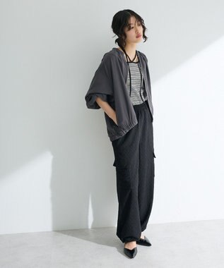 Green Parks イージーケア　シャツブルゾン Charcoal Gray