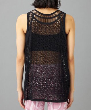 Chacott 【ノーソーイングニット】ランダムメッシュニットタンクトップ ブラック