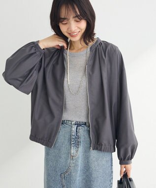 Green Parks イージーケア　シャツブルゾン Charcoal Gray
