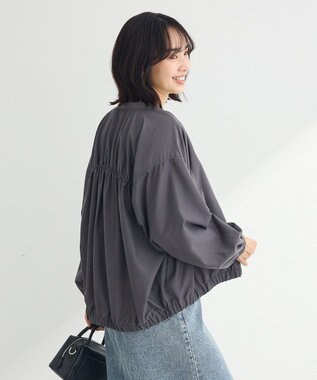 Green Parks イージーケア　シャツブルゾン Charcoal Gray