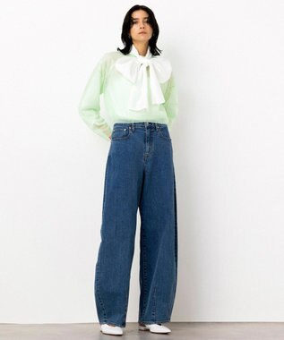 NAVE 【Nave・洗える】シアーニット トップス ライトグリーン系