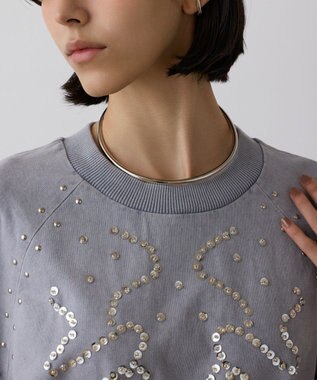 GRACE CONTINENTAL ピグメントショートトップ ブルー