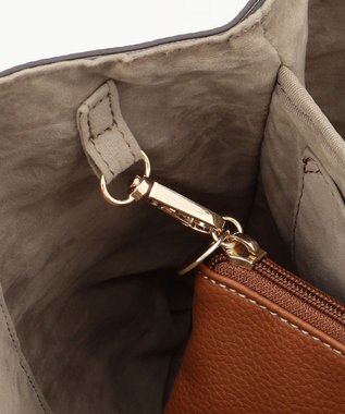 UNBILLION cachecache パーテーションPUトートバッグL キャメル