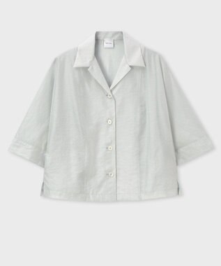 Paul Smith オープンカラー シアーシャツ ブルーグレー