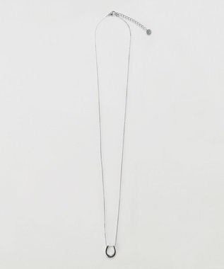 Phoebe 〈金属アレルギー対応〉メタリックホースシューネックレス　シルバー　ステンレス/馬蹄/蹄鉄/ラッキーモチーフ/ギフト/プレゼント/大ぶり シルバー