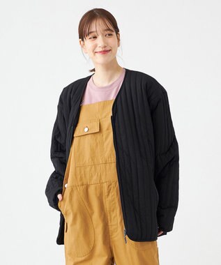 SHARE PARK LADIES 【UNISEX】キルティング蓄熱中綿 Ｖカーディガン（Mサイズ） ブラック
