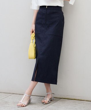 ANY SIS L 【2WAY】フロントジップタイト スカート