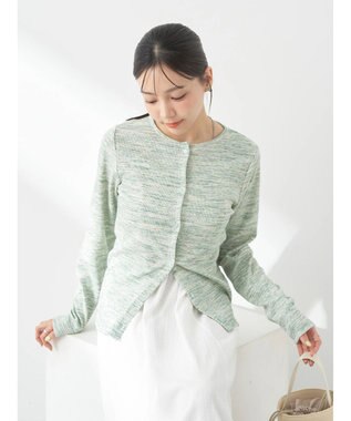 earth music&ecology メランジリブカーディガン