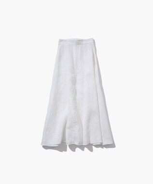 ATON HEMP OXFORD | フレアスカート WHITE