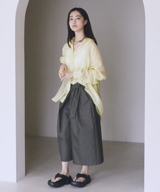 earth music&ecology シアーシャツ Yellow
