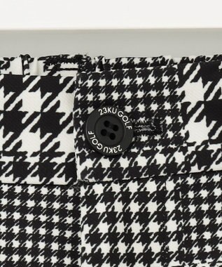 23区GOLF フレンチシックなスタイリングに！【WOMEN】チェック柄 テーパードパンツ ブラック系3