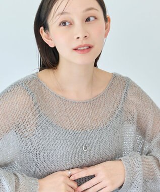 Phoebe 〈金属アレルギー対応〉メタリックホースシューネックレス　シルバー　ステンレス/馬蹄/蹄鉄/ラッキーモチーフ/ギフト/プレゼント/大ぶり シルバー