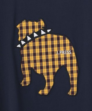 J.PRESS MEN 新色登場！【毎シーズン大好評】【UNISEX】ファブリックワッペン バックブルTシャツ ネイビー系