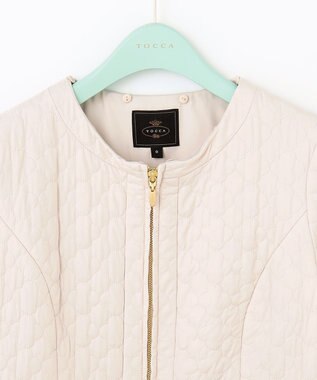 TOCCA LAURA キルティングロングコート ベージュ系