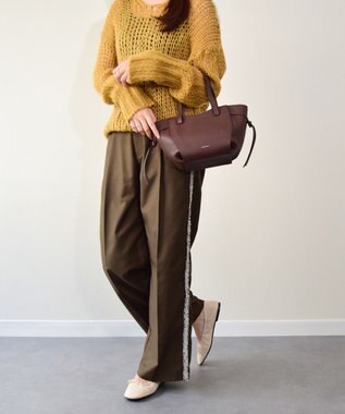 INTER-CHAUSSURES 【LORISTELLA】レザーミニトートバッグ ダークブラウン