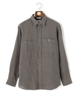 J.PRESS MEN 【洗える】リネントロピカル シャツ / レギュラー グレー系