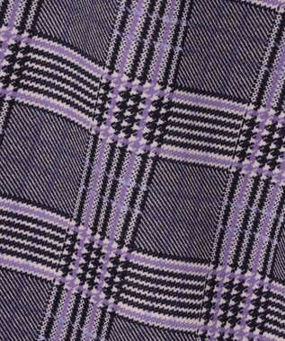 ANY KIDS レースアップ 裏シャギーワイドパンツ ブラック×チェック