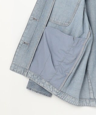 ANY L ミディデニムジャケット ブリーチ