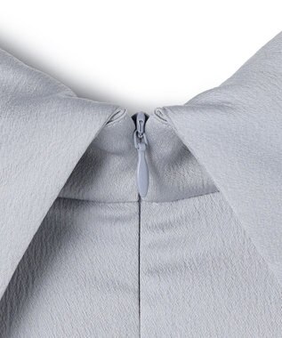 BEIGE， 【洗える・Precious 11月号掲載】LLOYD / ハンマーサテンロールカラー半袖ブラウス Dull Blue