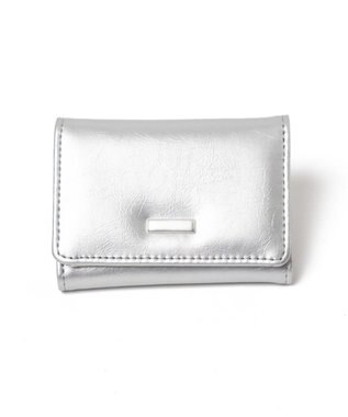 WEGO プレートフラップミニウォレット シルバー