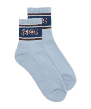 WEGO ラインロゴハイアンクルソックス サックス