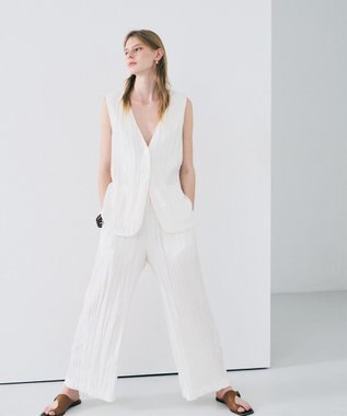 uncrave マシーンプリーツ ジレ オフ