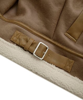 earth music&ecology フェイクムートンジャケット Beige