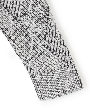 JOSEPH HOMME ビッグジオメトリージャガード　クルーネック ライトグレー系