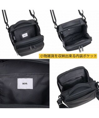 ACE BAGS & LUGGAGE ace. フレックスライトコート ショルダーバッグ 高強度PU加工生地 3L 68232 エース ブラック