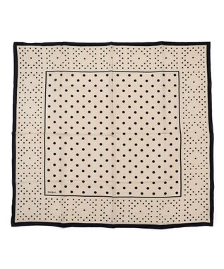 23区 manipuri ジオメドット コットンシルク ストール ベージュ系