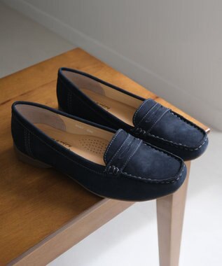 Pointer 本革ドライビングシューズ ダークネイビー(ヌバック)