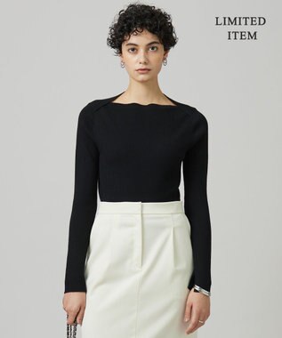  【WEB限定】 エクストラファインメリノ ボートネックプルオーバー