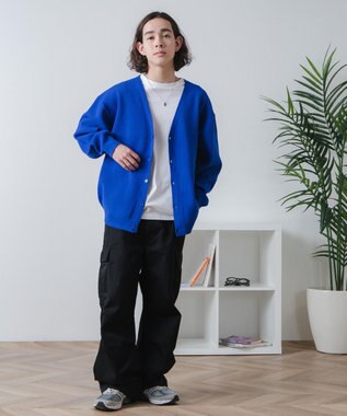 WEGO スポンジカーディガン ブルー