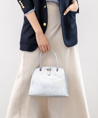 blancle メタリックレザー ワンハンドルフォーマルバッグ