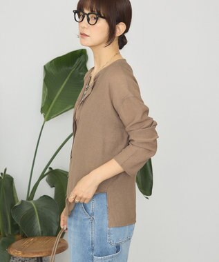 AMERICAN HOLIC 楊柳シアーブラウス Mocha