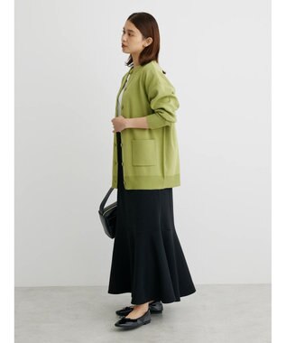 Green Parks ミドル丈モックネックカーディガン Green