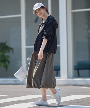 ANY 【WEB限定】シアーフードブルゾン ブラック