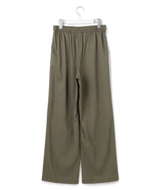 23区 L 【STORY7月号掲載/洗える】リネンヴィスコースストレッチ ドロスト パンツ カーキ系