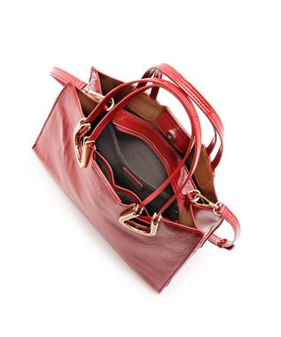 MioFIRANO ホースシューエナメルハンドバッグ 2WAY　FIRANO フィラノ RED